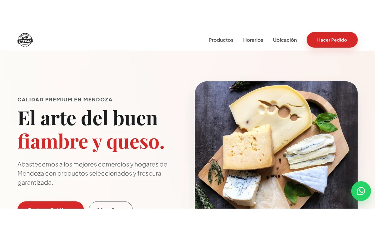 Captura del sitio dfatima.com.ar