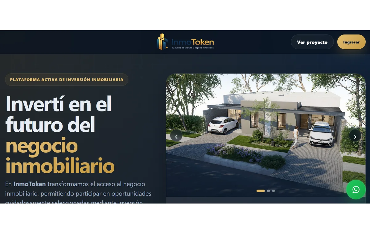 Captura del sitio inmotoken.com.ar